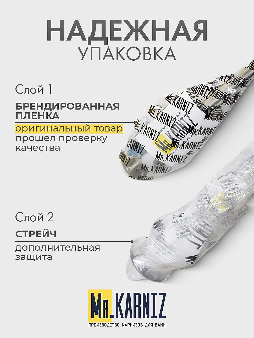 Карниз для душа Угловой Полукруглый 110х110 Усиленный 20 мм фото 8