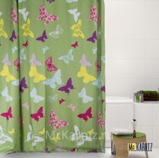 Штора для ванной Splendour зеленая