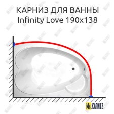 Карниз для ванны THERMOLUX INFINITY Love 190х138 Усиленный 20 мм MrKARNIZ