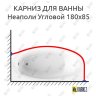 Карниз для ванны Radomir Неаполи Угловой 180х85 Усиленный 20 мм MrKARNIZ фото 1